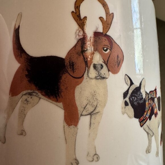 Pottery Barn Festive Dog Mugs X3 12oz - Picture 7 of 7